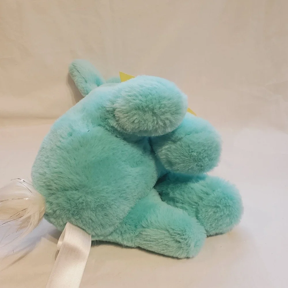 Destination Holiday Bunny Rabbit Plush Stuffed Animal Mint Green Yellow Bow